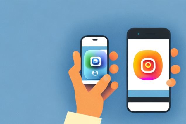 A mobile phone with an instagram app open