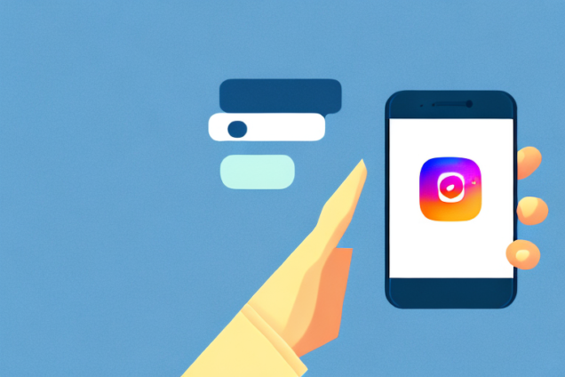 A hand holding a mobile phone with an instagram icon on the screen