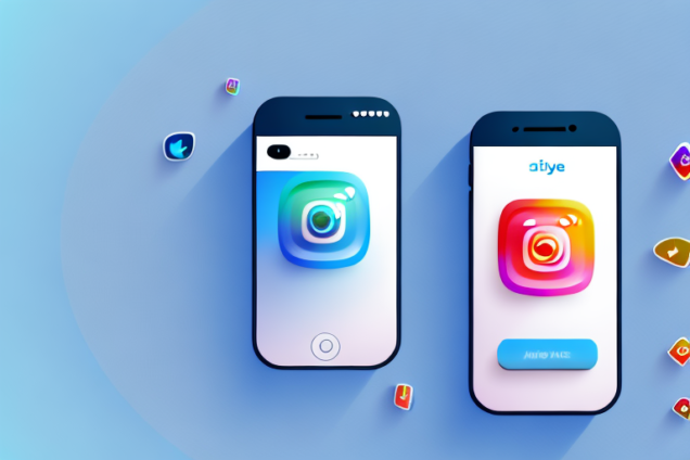 A mobile phone with an instagram app open