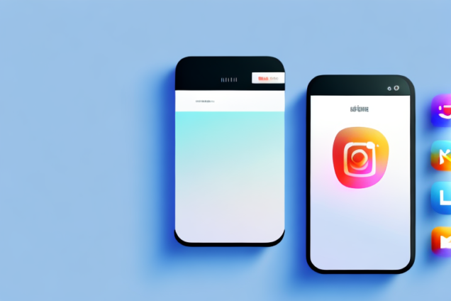 A mobile phone with an instagram app open and a graph showing an increase in likes