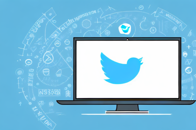 A computer screen with a twitter logo and a 'buy now' button