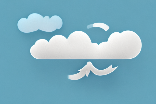 A bird flying through a cloud of twitter "likes" and "retweets"