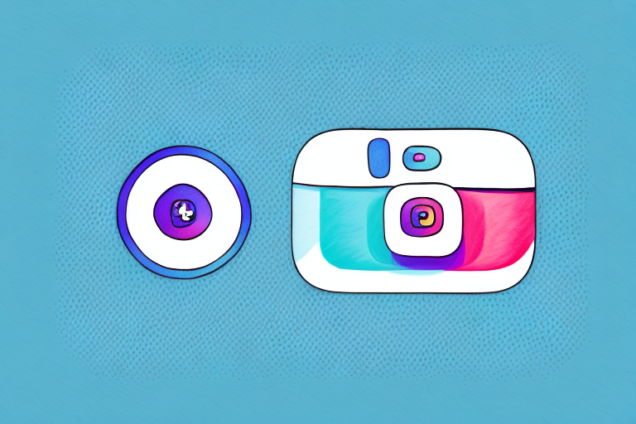 An instagram post with a blue "buy likes" button