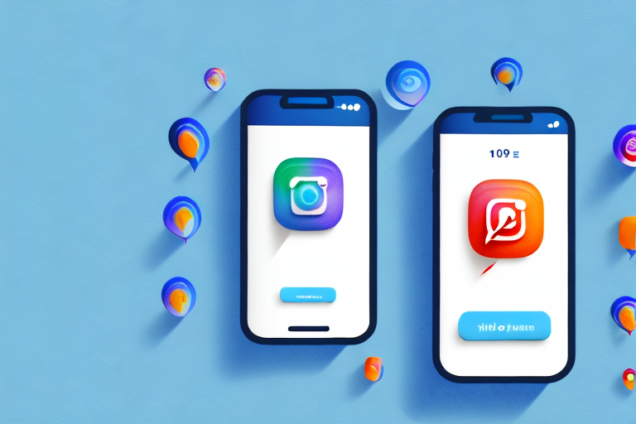 A mobile phone with an instagram app open